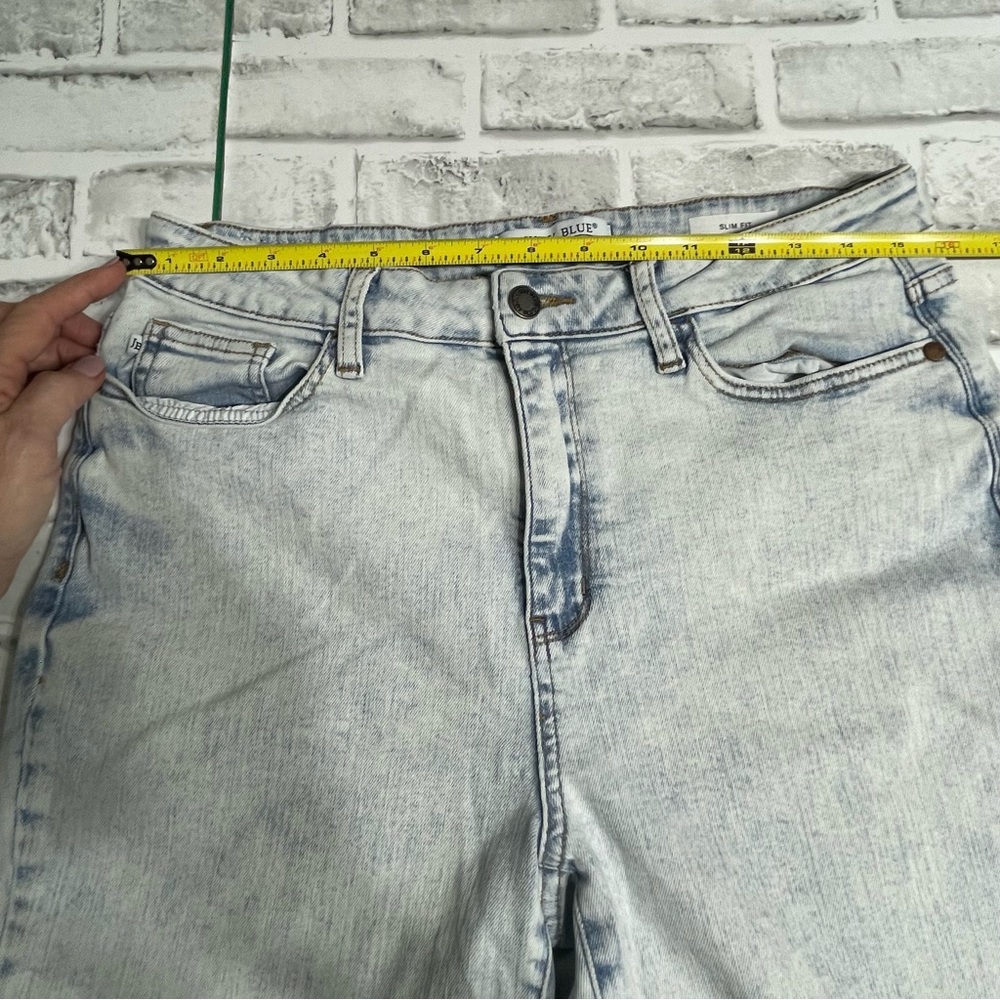 Judy Blue Faded Blue Denim Jeans size 13/31. Preowned. Slim fit. Acid washed. - Picture 9 of 12